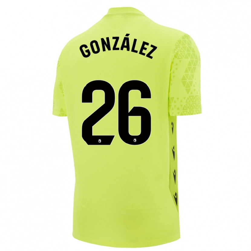Danxen Homem Diego González #26 Verde Amarelo Preto Camisola Guarda-Redes 2025/26 Camisa
