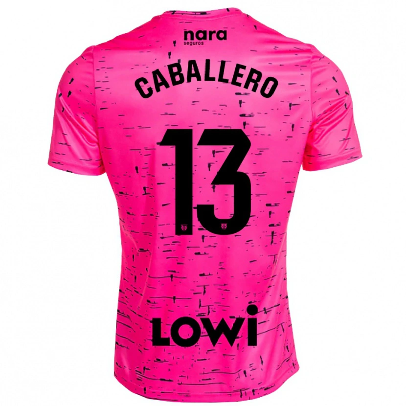 Danxen Homem Hugo Caballero #13 Rosa Profundo Preto Camisola Guarda-Redes 2025/26 Camisa
