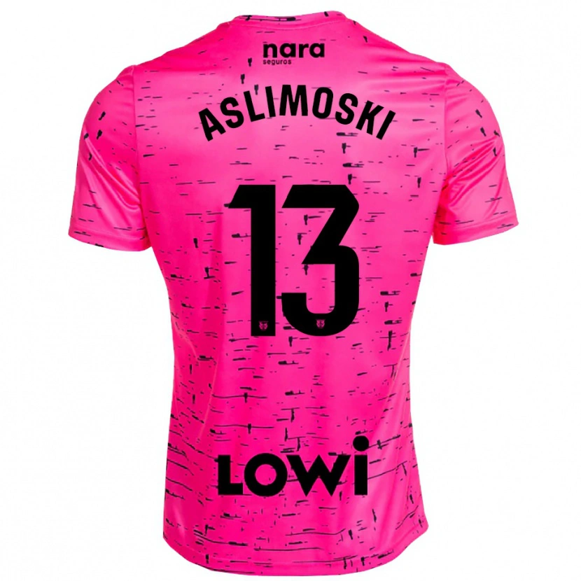 Danxen Homem Tomme Aslimoski #13 Rosa Profundo Preto Camisola Guarda-Redes 2025/26 Camisa