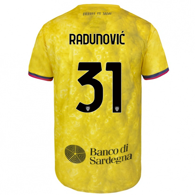 Danxen Homem Boris Radunović #31 Amarelo Preto Camisola Guarda-Redes 2025/26 Camisa