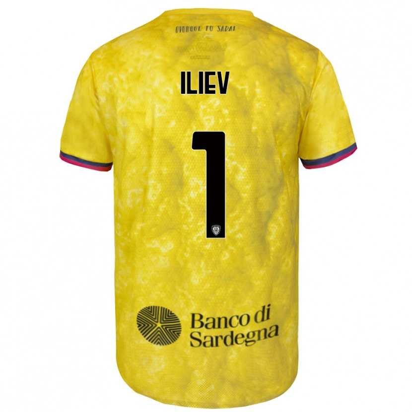 Danxen Homem Velizar-Iliya Iliev #1 Amarelo Preto Camisola Guarda-Redes 2025/26 Camisa
