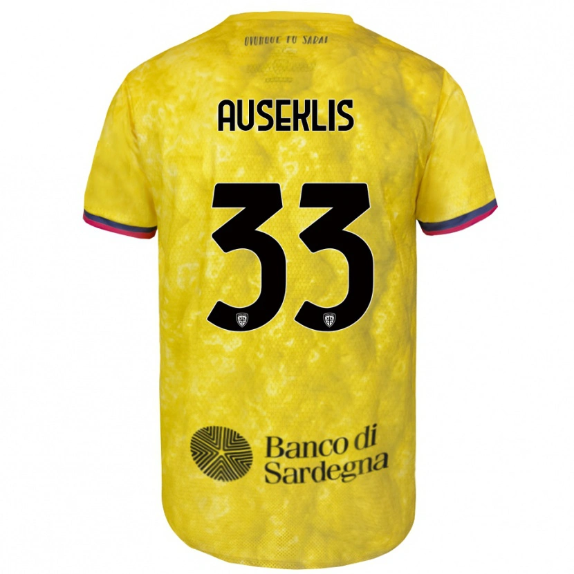 Danxen Homem Henrijs Auseklis #33 Amarelo Preto Camisola Guarda-Redes 2025/26 Camisa