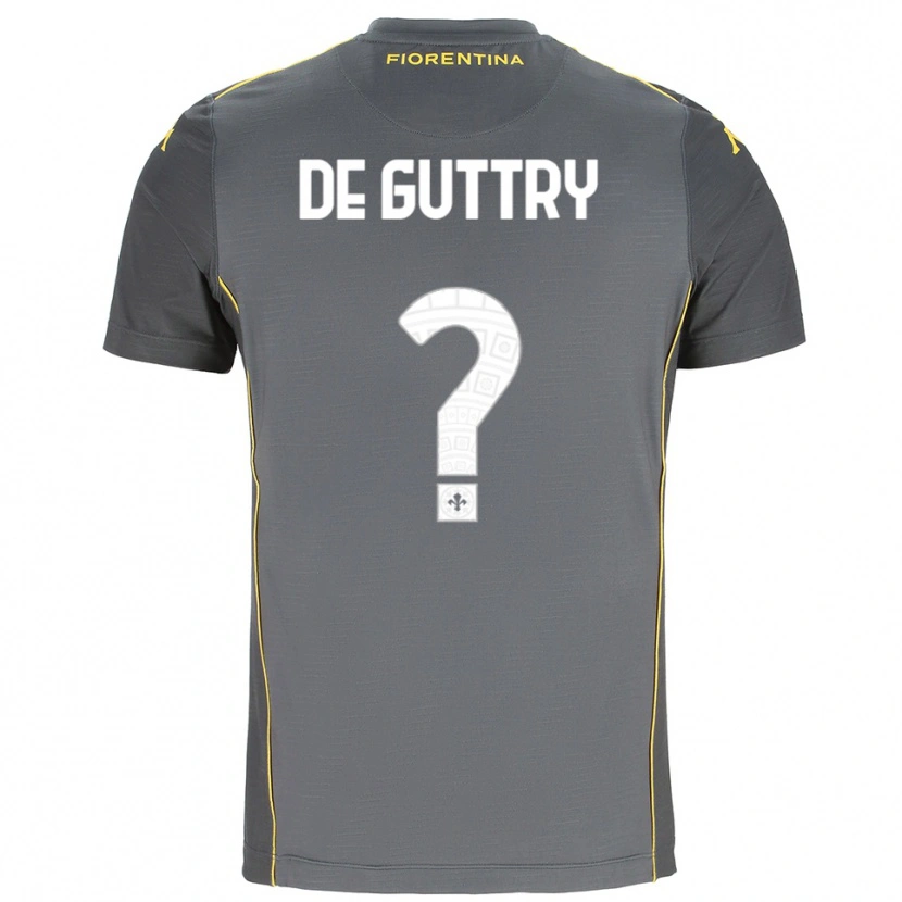 Danxen Homem Elia De Guttry #0 Cinza Escuro Amarelo Camisola Guarda-Redes 2025/26 Camisa