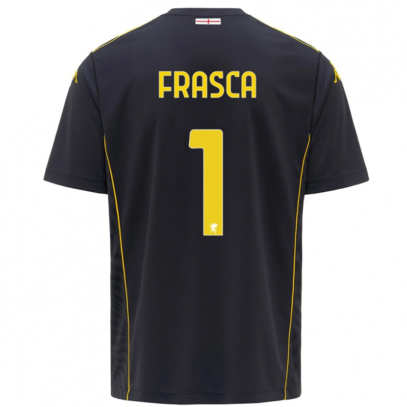Danxen Homem Andrea Frasca #1 Preto Amarelo Camisola Guarda-Redes 2025/26 Camisa