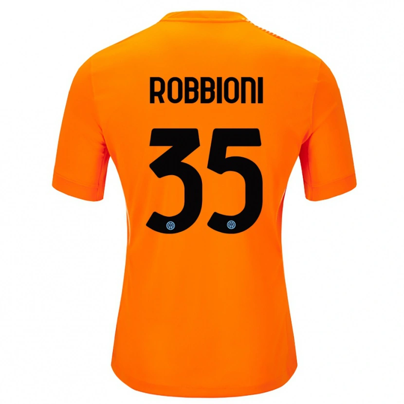 Danxen Homem Matilde Robbioni #35 Laranja Claro Preto Camisola Guarda-Redes 2025/26 Camisa