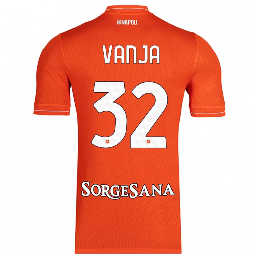 Danxen Homem Vanja Milinković-Savić #32 Laranja Vermelho Branco Camisola Guarda-Redes 2025/26 Camisa