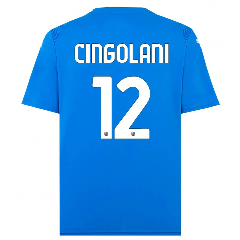 Danxen Homem Matteo Cingolani #12 Azul Branco Camisola Guarda-Redes 2025/26 Camisa