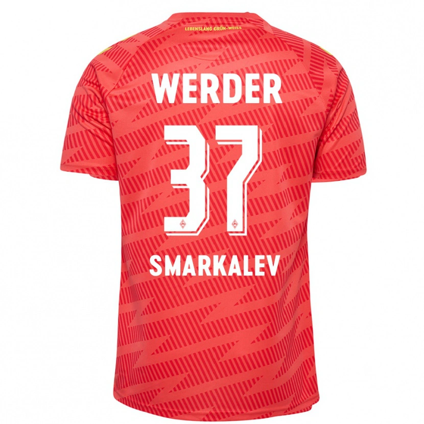 Danxen Homem Stefan Smarkalev #37 Amarelo Vermelho Camisola Guarda-Redes 2025/26 Camisa