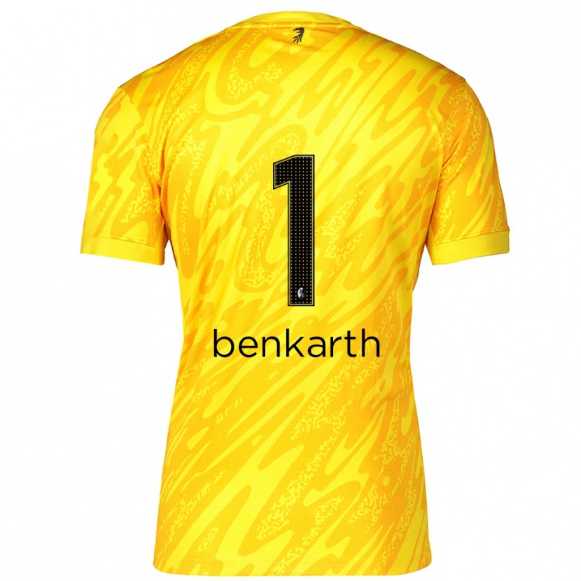 Danxen Homem Laura Benkarth #1 Preto Amarelo Camisola Guarda-Redes 2025/26 Camisa