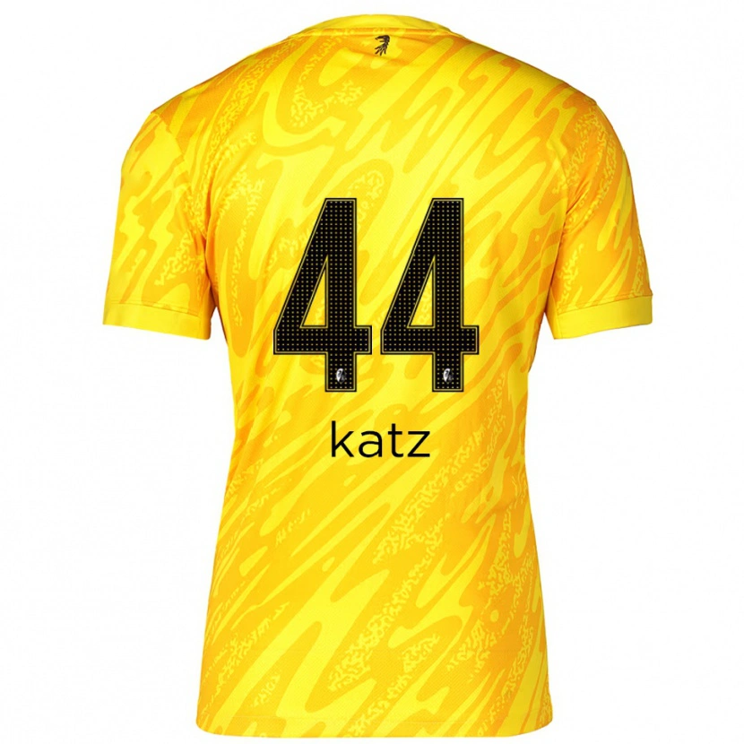 Danxen Homem Kilian Katz #44 Preto Amarelo Camisola Guarda-Redes 2025/26 Camisa