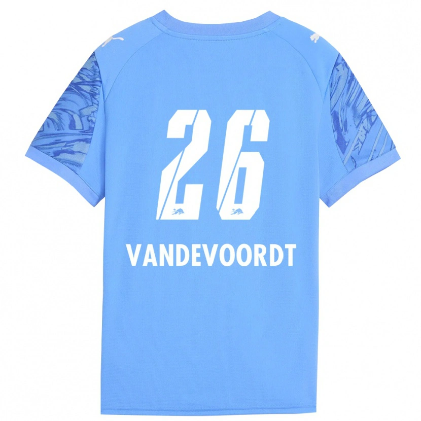 Danxen Homem Maarten Vandevoordt #26 Azul Real Vermelho Camisola Guarda-Redes 2025/26 Camisa
