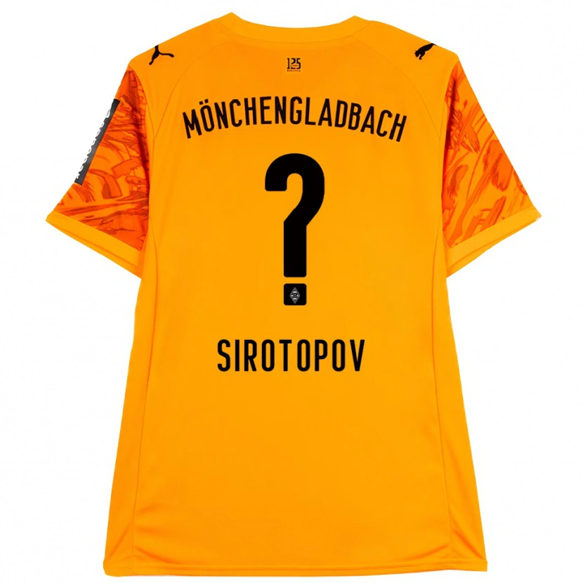 Danxen Homem Artem Sirotopov #0 Preto Amarelo Laranja Camisola Guarda-Redes 2025/26 Camisa