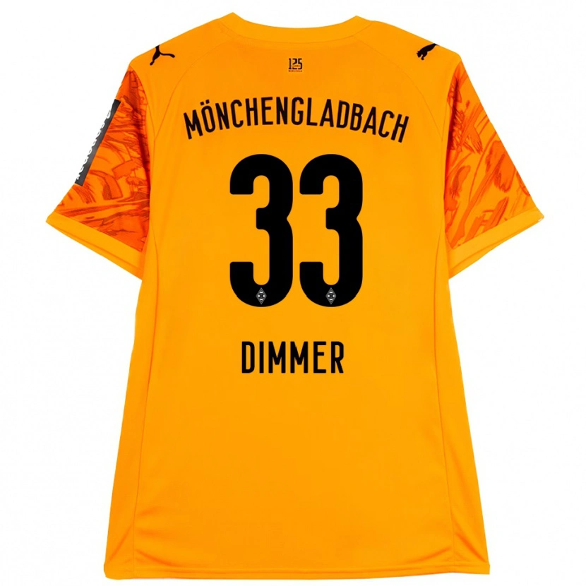 Danxen Homem Florian Dimmer #33 Preto Amarelo Laranja Camisola Guarda-Redes 2025/26 Camisa