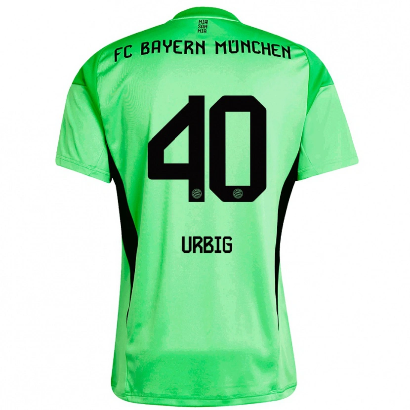 Danxen Homem Jonas Urbig #40 Verde Amarelo Primavera Médio Camisola Guarda-Redes 2025/26 Camisa