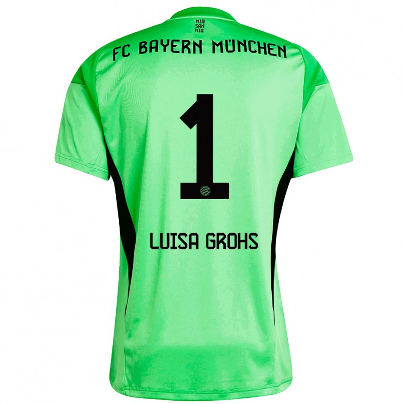 Danxen Homem Maria Luisa Grohs #1 Verde Amarelo Primavera Médio Camisola Guarda-Redes 2025/26 Camisa