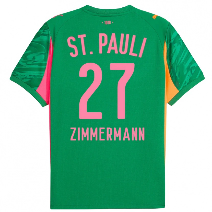 Danxen Homem Tara Zimmermann #27 Rosa Laranja Verde Camisola Guarda-Redes 2025/26 Camisa