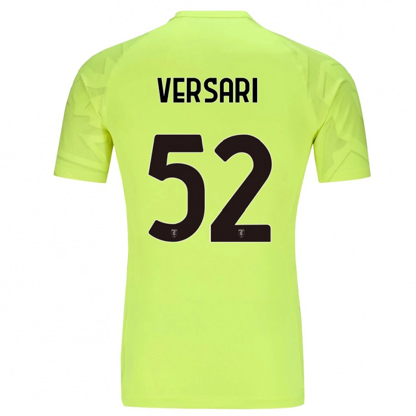 Danxen Homem Francesco Versari #52 Verde Fluorescente Camisola Guarda-Redes 2025/26 Camisa
