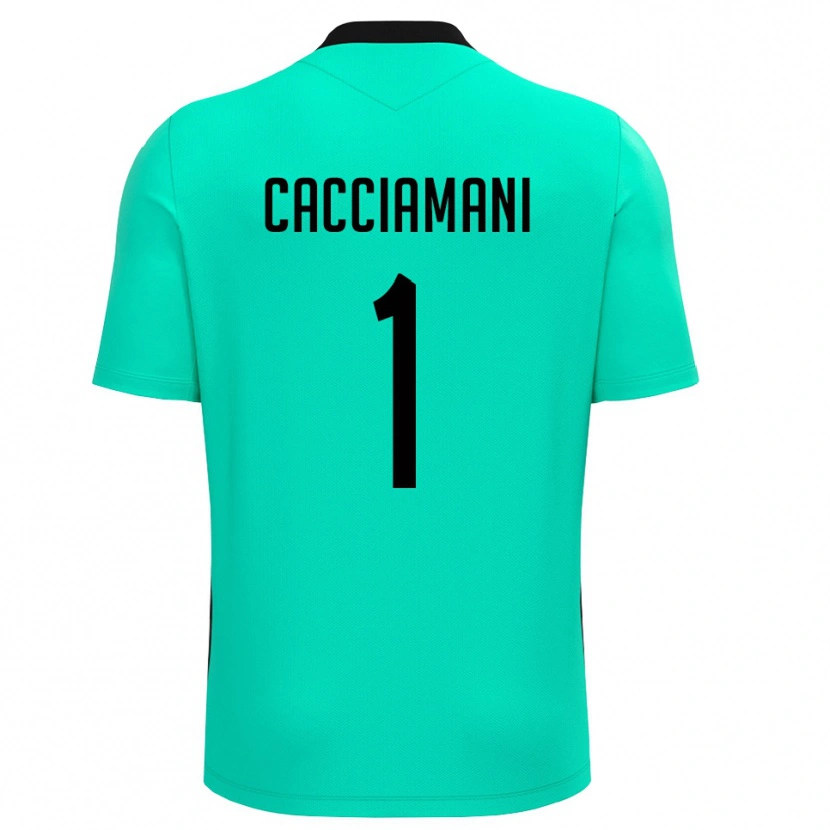 Danxen Homem Niccolò Cacciamani #1 Turquesa Preto Camisola Guarda-Redes 2025/26 Camisa