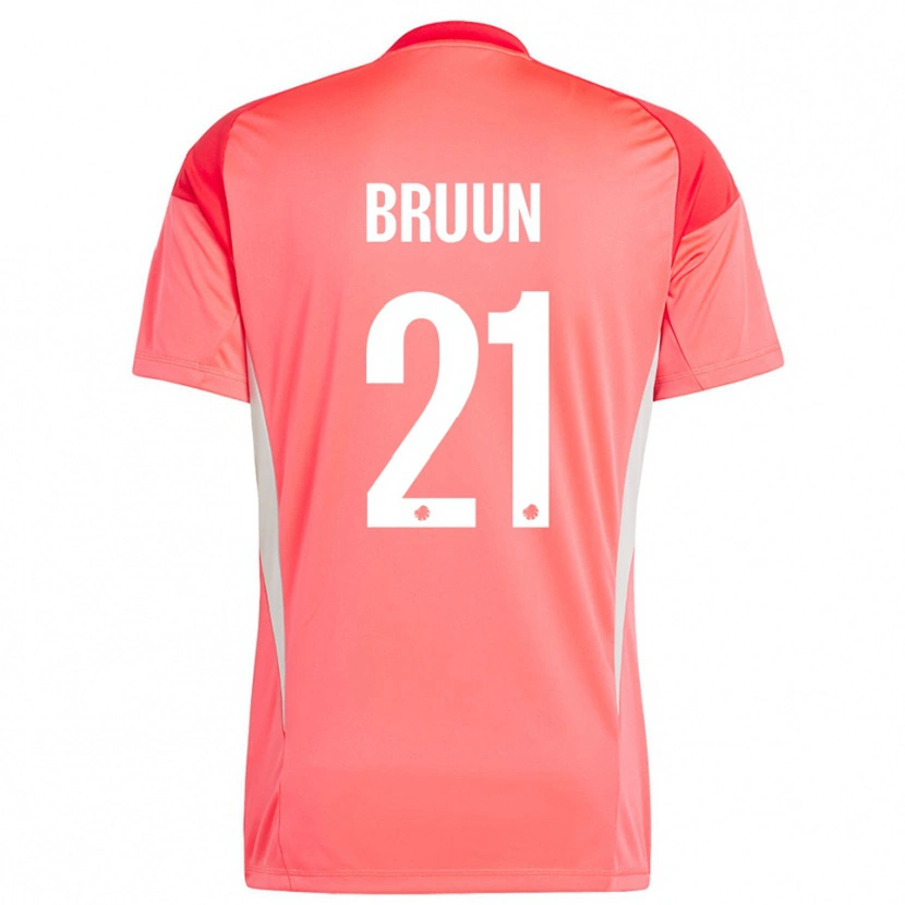 Danxen Homem Alfred Bruun #21 Vermelho Branco Camisola Guarda-Redes 2025/26 Camisa