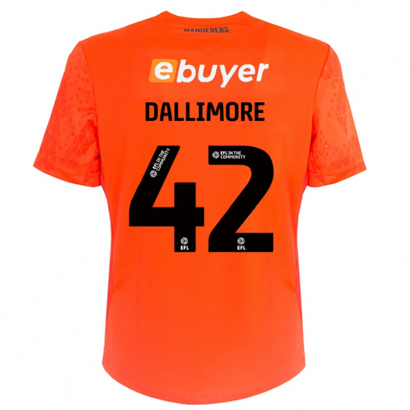 Danxen Homem Jack Dallimore #42 Preto Laranja Camisola Guarda-Redes 2025/26 Camisa
