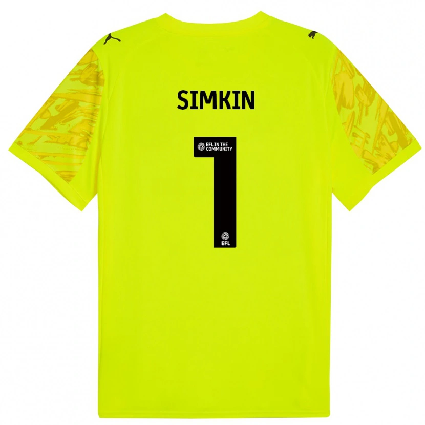 Danxen Homem Tommy Simkin #1 Verde Fluorescente Camisola Guarda-Redes 2025/26 Camisa