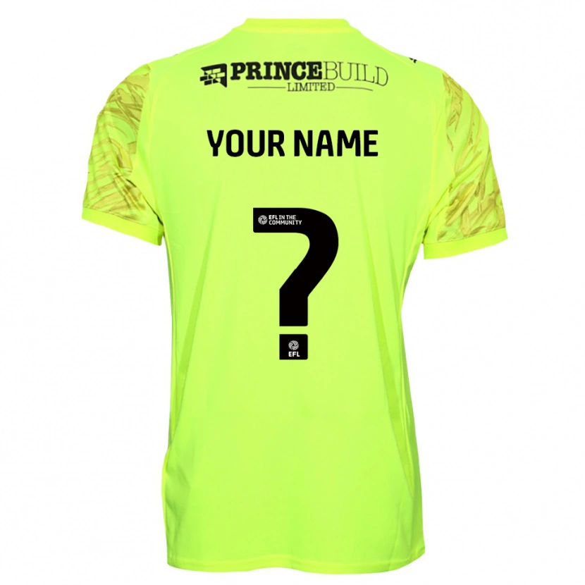Danxen Homem Peterborough United Preto Verde Fluorescente Camisola Guarda-Redes 2025/26 Camisa