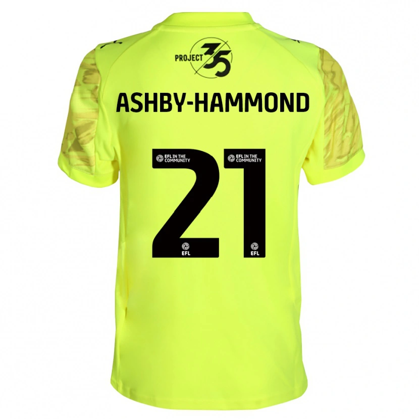 Danxen Homem Luca Ashby-Hammond #21 Preto Verde Fluorescente Camisola Guarda-Redes 2025/26 Camisa