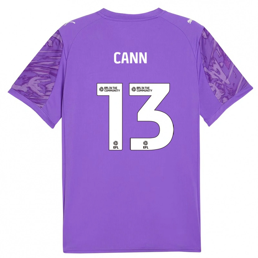 Danxen Homem Ted Cann #13 Roxo Branco Camisola Guarda-Redes 2025/26 Camisa