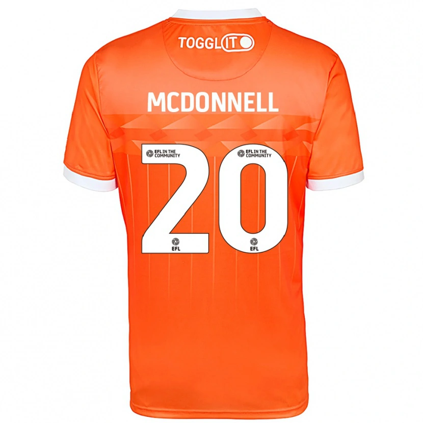 Danxen Homem Joe McDonnell #20 Branco Laranja Camisola Guarda-Redes 2025/26 Camisa