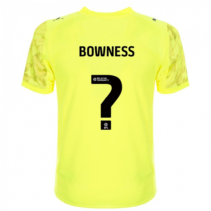 Danxen Homem Faye Bowness #0 Preto Amarelo Camisola Guarda-Redes 2025/26 Camisa