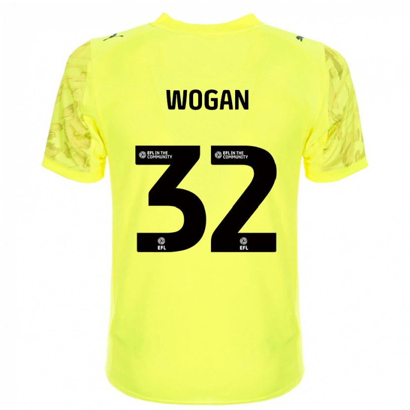 Danxen Homem Andrew Wogan #32 Preto Amarelo Camisola Guarda-Redes 2025/26 Camisa