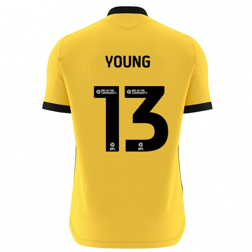 Danxen Homem Brad Young #13 Preto Amarelo Camisola Guarda-Redes 2025/26 Camisa