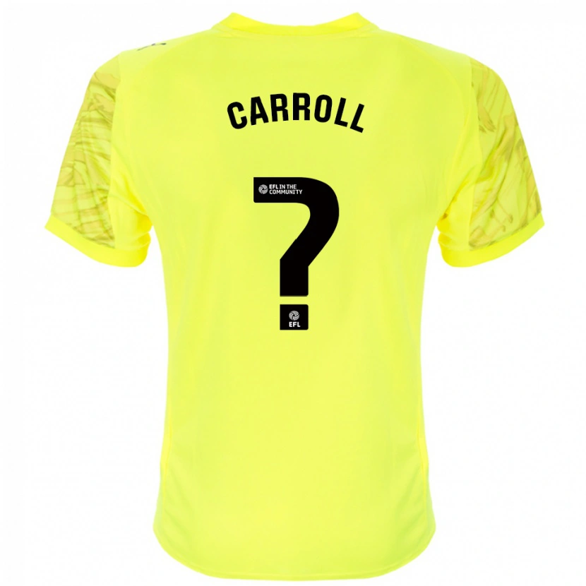 Danxen Homem Rhianne Carroll #0 Preto Amarelo Camisola Guarda-Redes 2025/26 Camisa