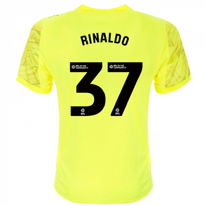 Danxen Homem Ashton Rinaldo #37 Preto Amarelo Camisola Guarda-Redes 2025/26 Camisa