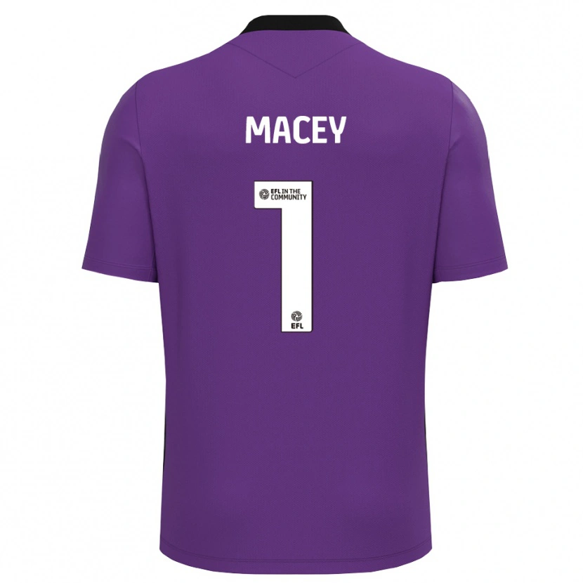 Danxen Homem Matt Macey #1 Branco Roxo Camisola Guarda-Redes 2025/26 Camisa