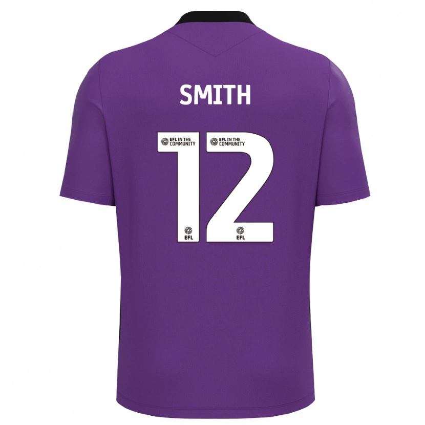 Danxen Homem Tom Smith #12 Branco Roxo Camisola Guarda-Redes 2025/26 Camisa