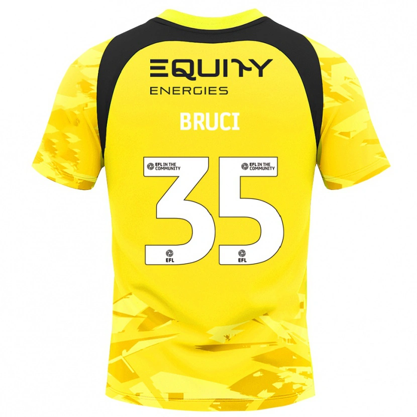 Danxen Homem Izabella Bruci #35 Preto Amarelo Claro Camisola Guarda-Redes 2025/26 Camisa