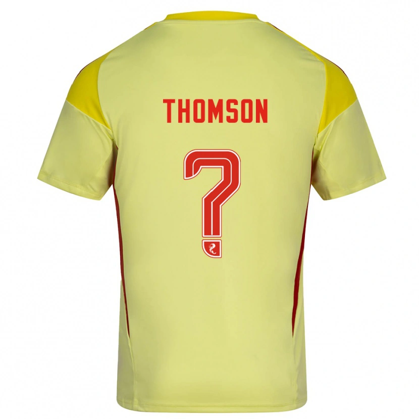 Danxen Homem Ethan Thomson #0 Vermelho Amarelo Camisola Guarda-Redes 2025/26 Camisa