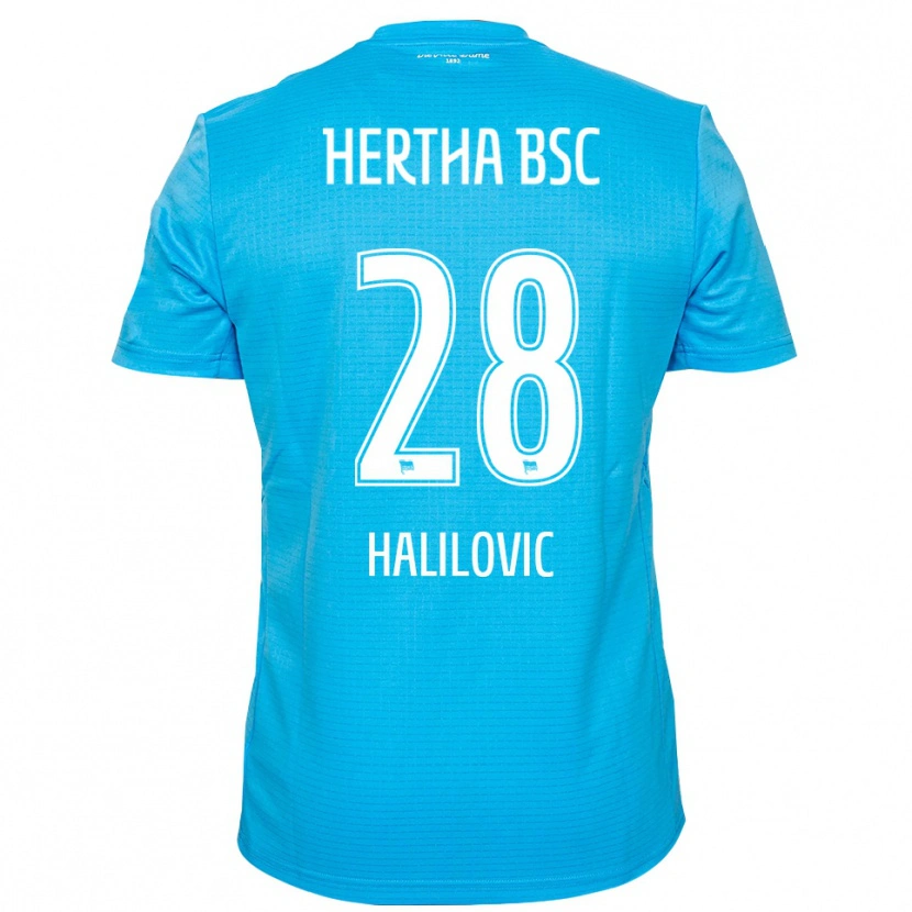 Danxen Homem Din Halilovic #28 Azul Claro Branco Camisola Guarda-Redes 2025/26 Camisa