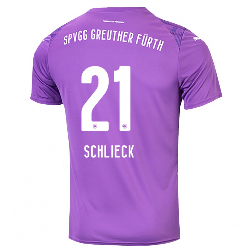 Danxen Homem Timo Schlieck #21 Roxo Branco Camisola Guarda-Redes 2025/26 Camisa