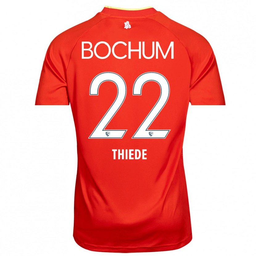 Danxen Homem Niclas Thiede #22 Vermelho Branco Camisola Guarda-Redes 2025/26 Camisa