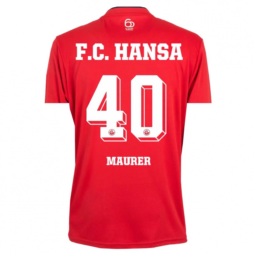 Danxen Homem Erik Maurer #40 Vermelho Branco Camisola Guarda-Redes 2025/26 Camisa