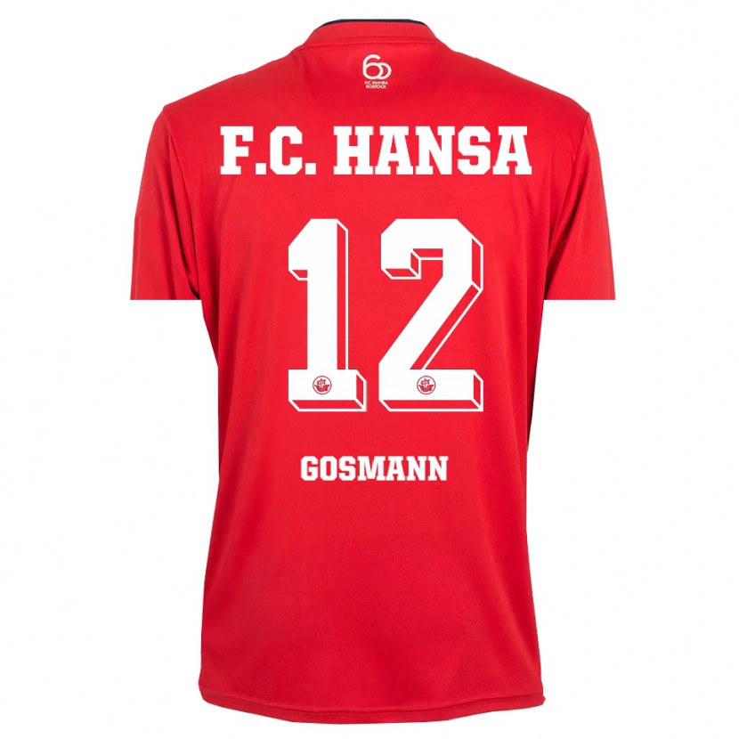 Danxen Homem Hermann Gosmann #12 Vermelho Branco Camisola Guarda-Redes 2025/26 Camisa