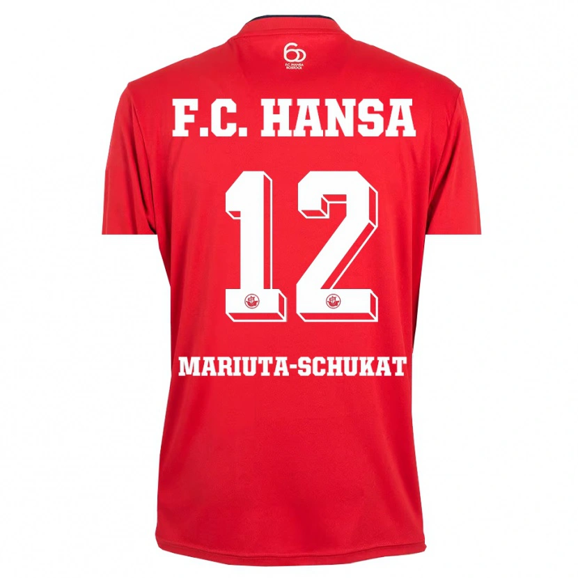 Danxen Homem Lara Mariuta-Schukat #12 Vermelho Branco Camisola Guarda-Redes 2025/26 Camisa