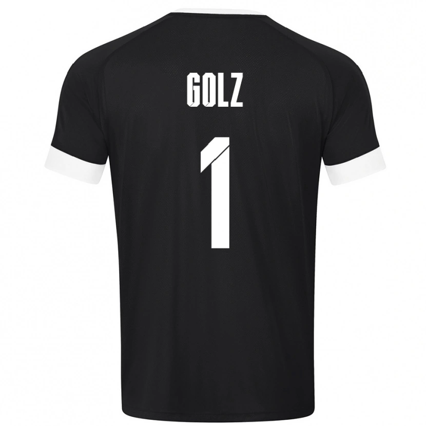 Danxen Homem Jakob Golz #1 Preto Branco Camisola Guarda-Redes 2025/26 Camisa