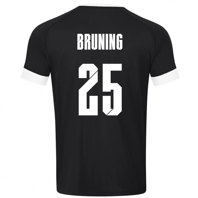 Danxen Homem Malte Brüning #25 Preto Branco Camisola Guarda-Redes 2025/26 Camisa