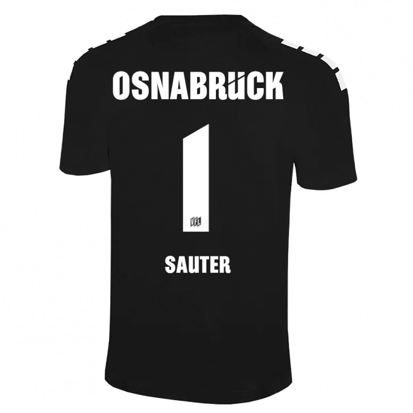 Danxen Homem Niklas Sauter #1 Preto Branco Camisola Guarda-Redes 2025/26 Camisa