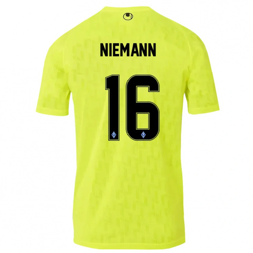 Danxen Homem Jan Niemann #16 Amarelo Preto Camisola Guarda-Redes 2025/26 Camisa