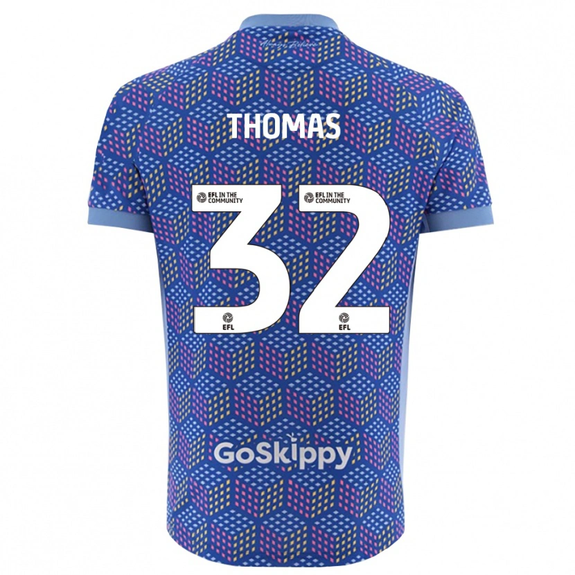 Danxen Homem Lewis Thomas #32 Azul Preto Camisola Guarda-Redes 2025/26 Camisa