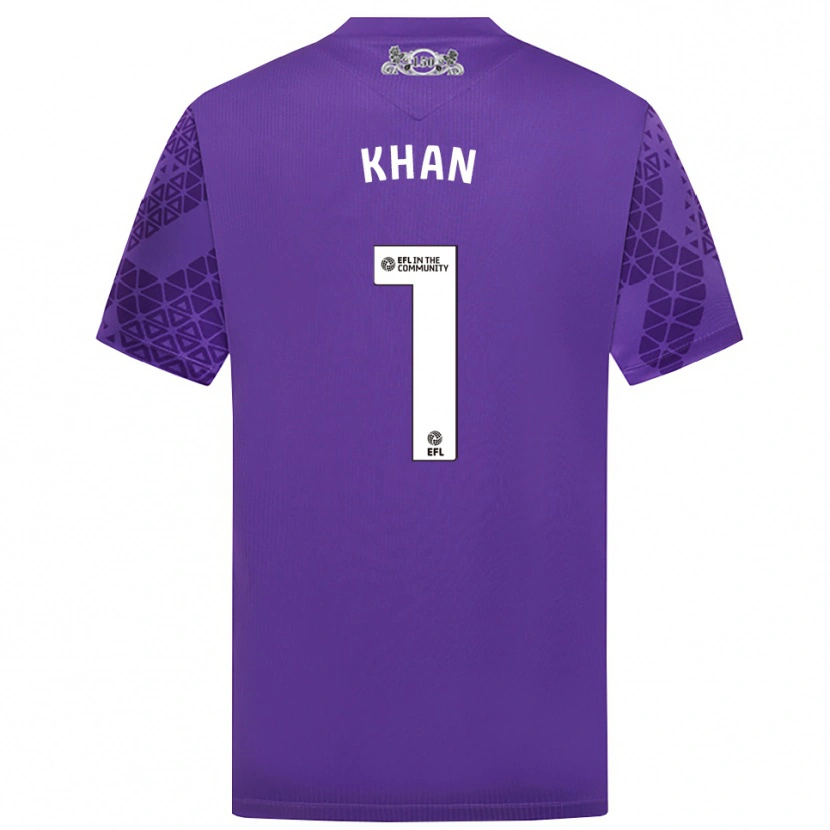 Danxen Homem Adam Khan #1 Roxo Branco Camisola Guarda-Redes 2025/26 Camisa